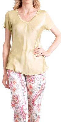 Gigi Moda - Nola Satin Scoop Neck Tee