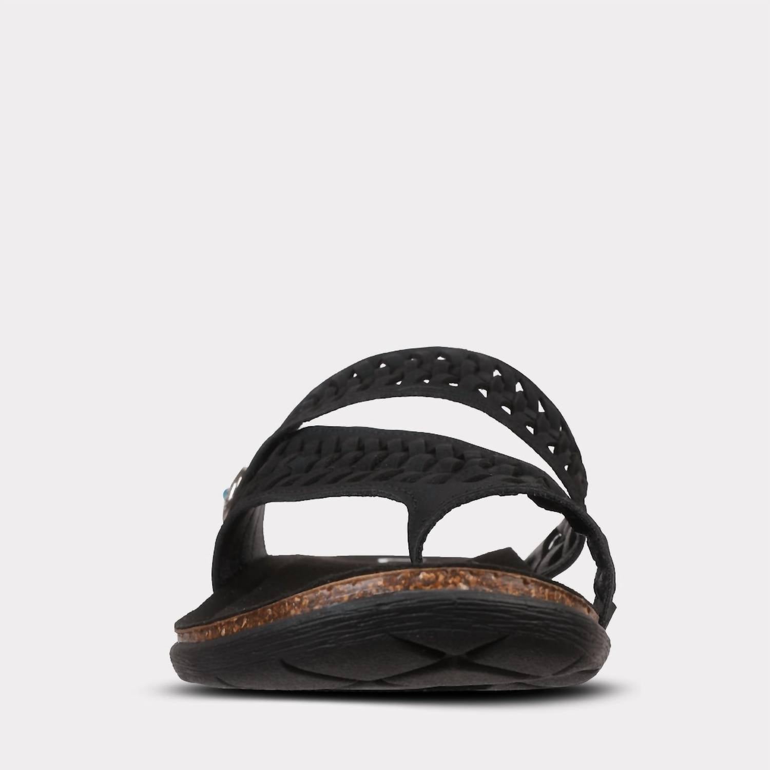 Mykos Women's Scarlett Toe Ring Sandal in black - women's sandal - view 4