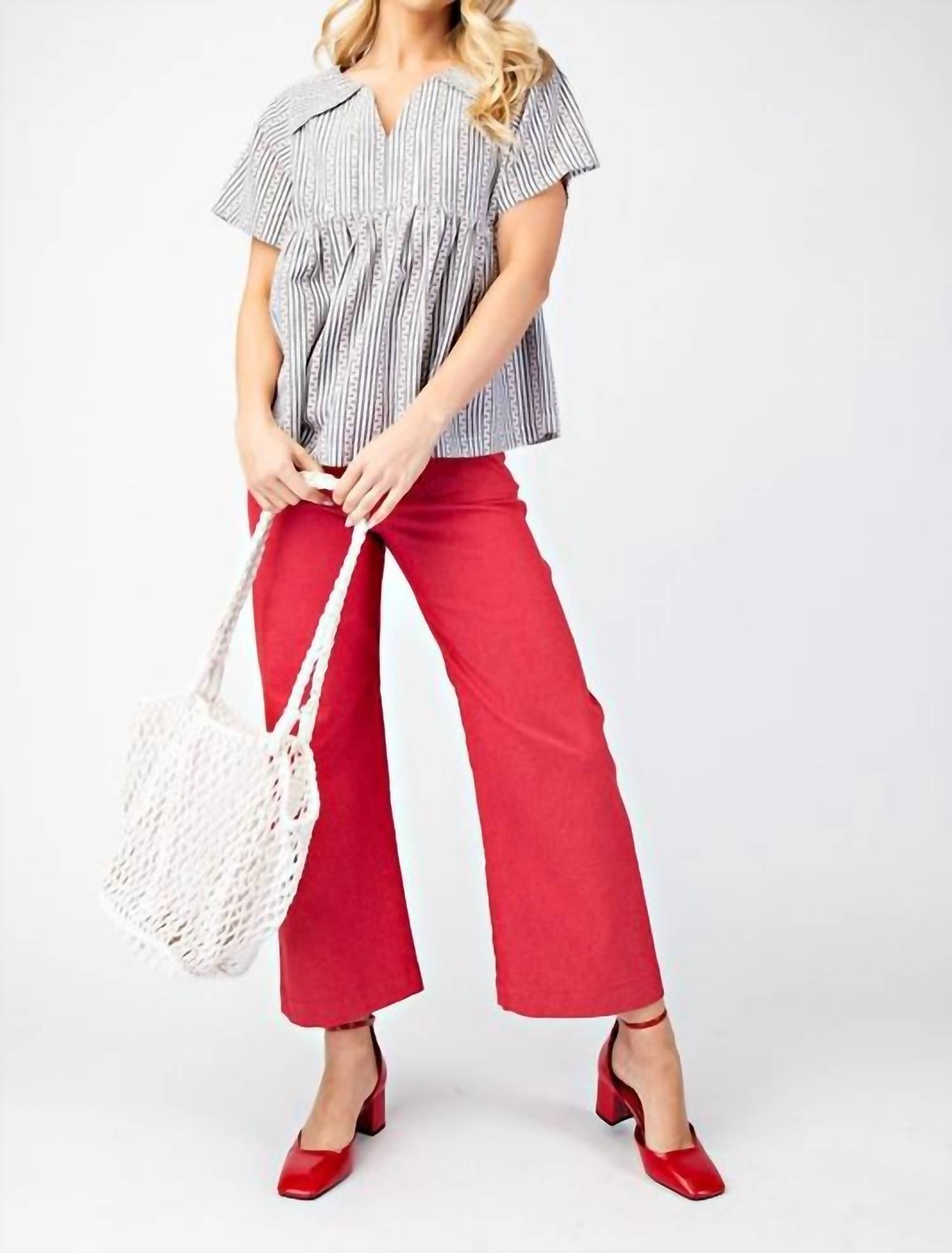 Gigio - Short Sleeve Babydoll Top