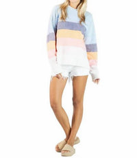 Simply Southern - Crewneck Striped Hoodie