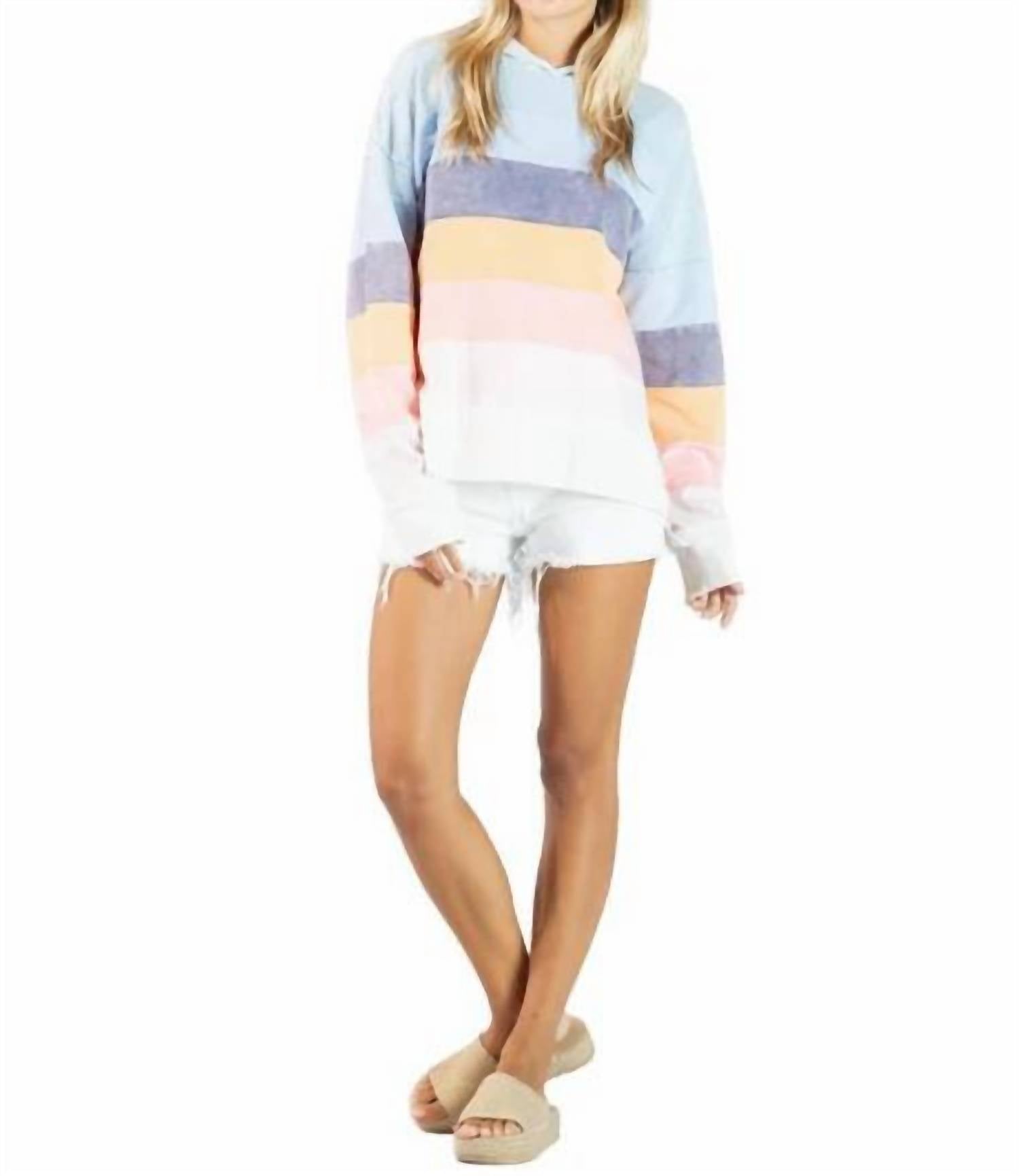 Simply Southern - Crewneck Striped Hoodie