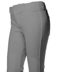 Rip-It Women's 4-way Stretch Pro Softball Pants in grey - women's pants - detail view