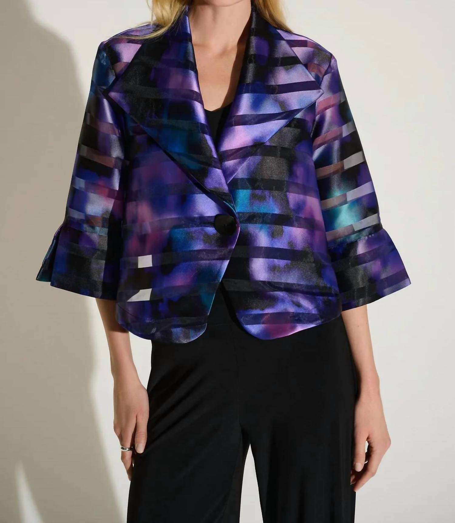 Joseph Ribkoff - Abstract Print Swing Style Jacket