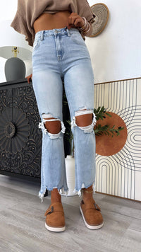 RISEN Stevie Straight Leg Jean in light wash - women's jeans