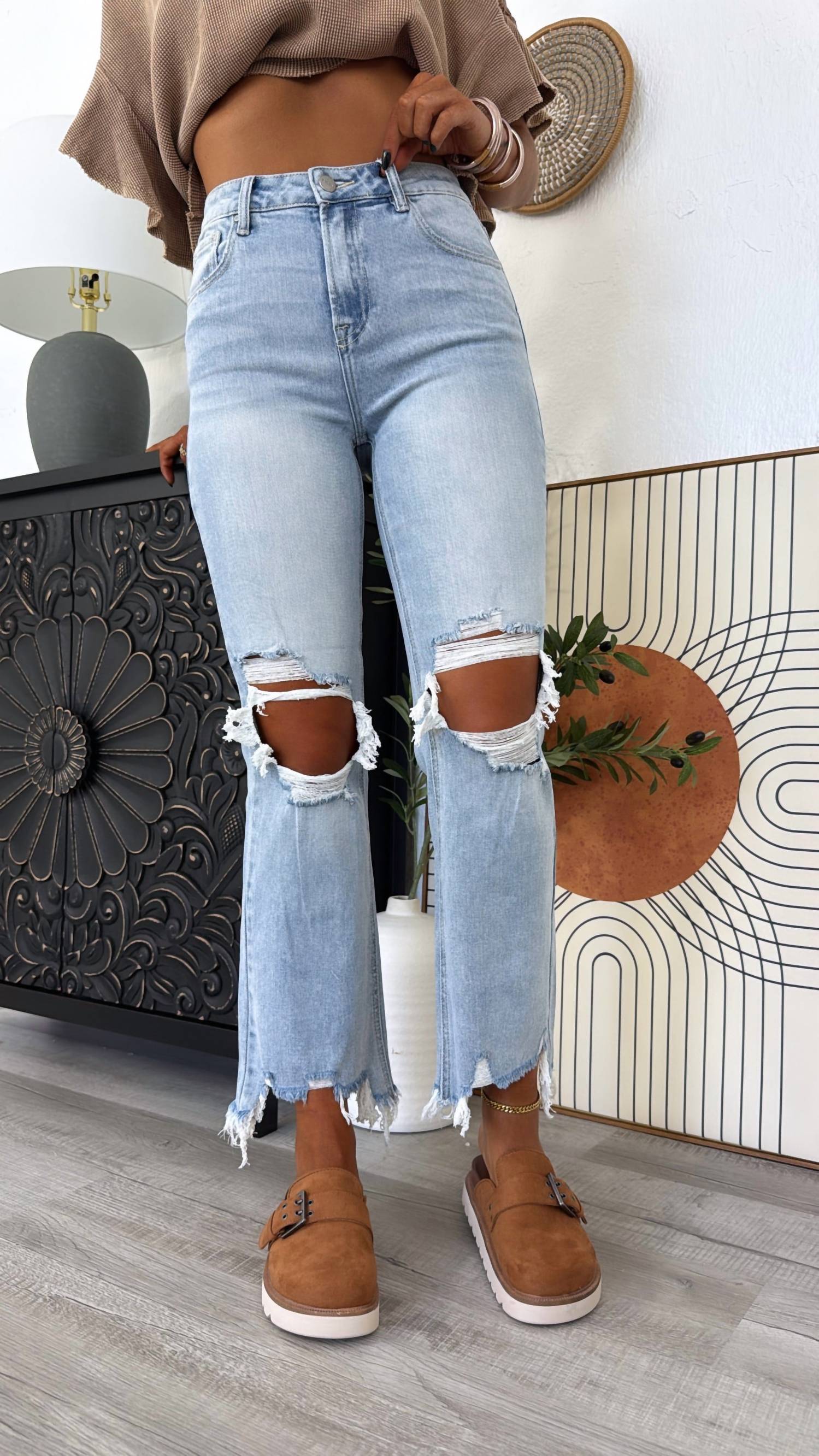 RISEN Stevie Straight Leg Jean in light wash - women's jeans