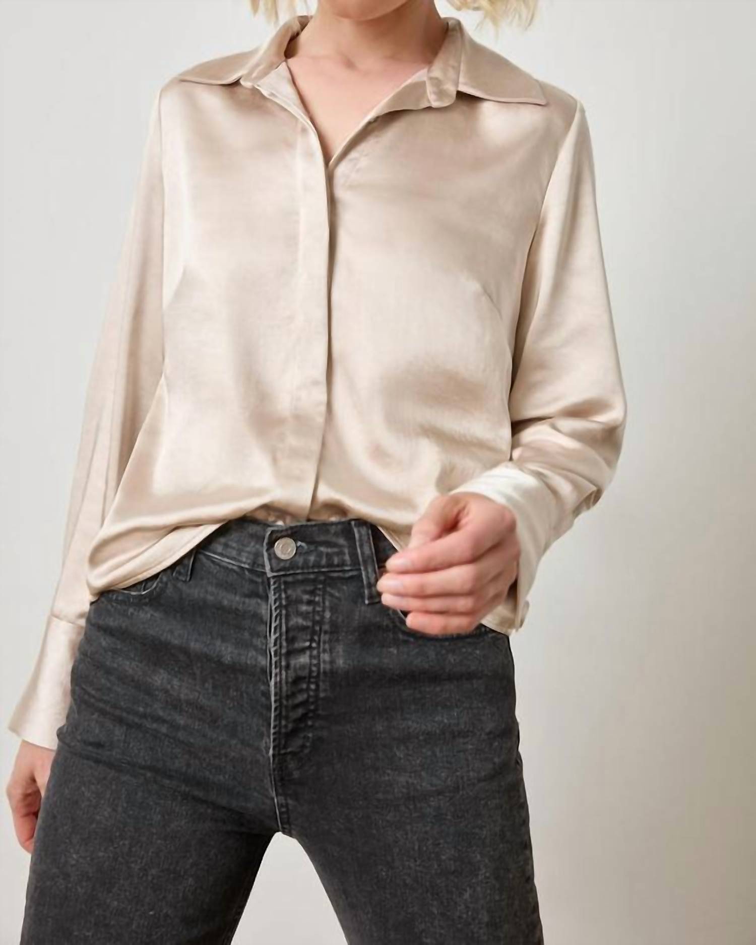 Lilla P - Satin Button Down