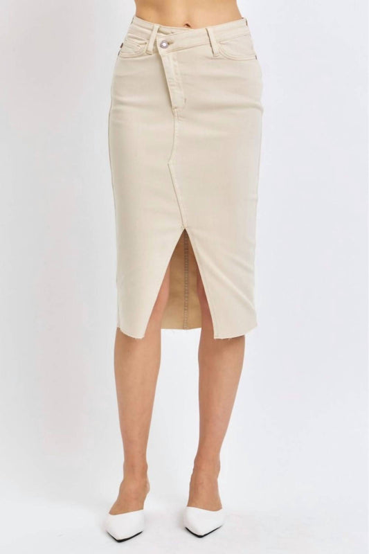 Judy Blue - High Waist Front Slit Denim Skirt