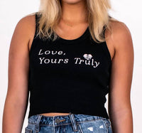 BOYS LIE Yours Truly Tank Top in black - women's tank top