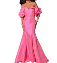 Jovani - Off The Shoulder Ruffled Sleeves Mermaid Gown