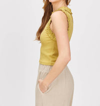 Before You Collection - Ruffle Ribbed Tank Top