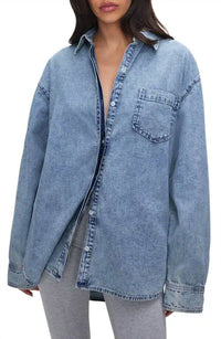 Good American - Women's Easy Denim Shirt