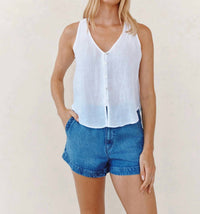 Bella Dahl - Sleeveless Pintuck V Neck Top