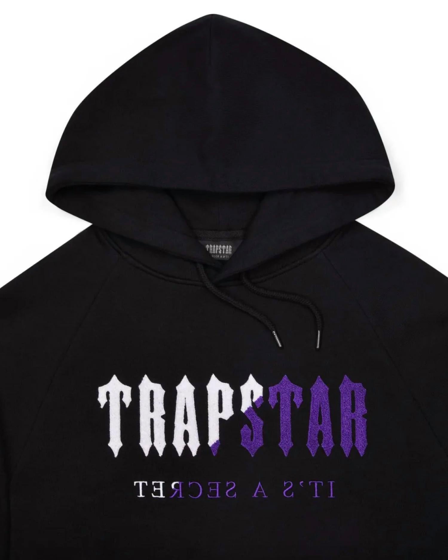 Trapstar Men’s Chenille Decoded Hooded Tracksuit in black purple - men's item - alternate view