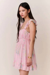 Loveshackfancy - Zanira Floral Chiffon Mini Dress