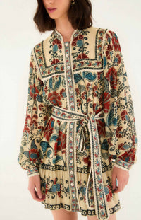 Farm Rio - Francesca Long Sleeve Mini Dress