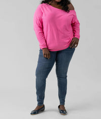 Minnie Rose - Cotton Cashmere Top - Plus
