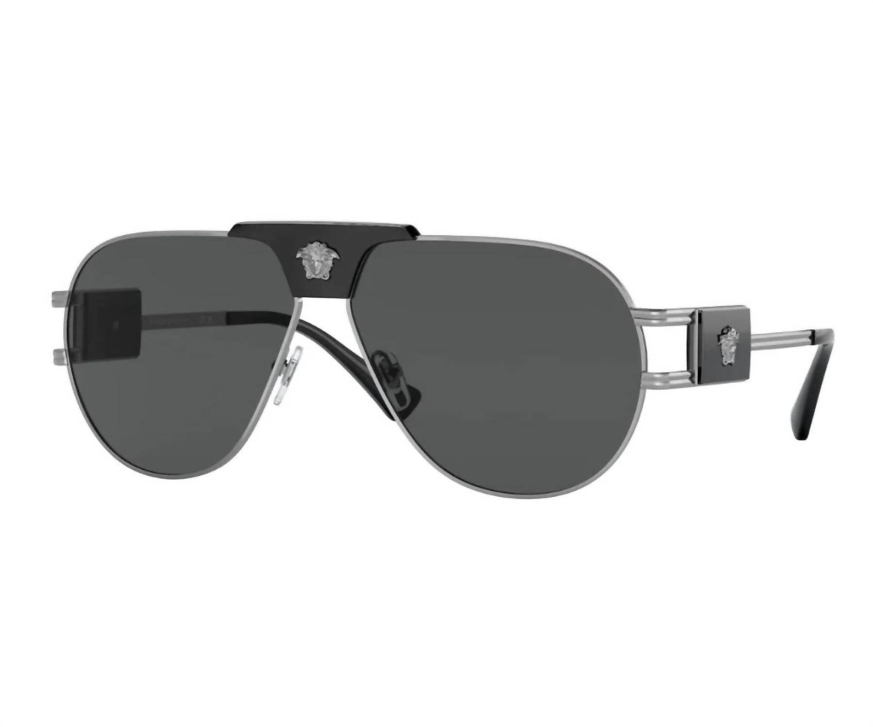 Versace - Aviator Non Polarized Sunglasses - 2252 1001 - 87
