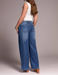 Tribal - Audrey Pleated Wide Leg Jeans