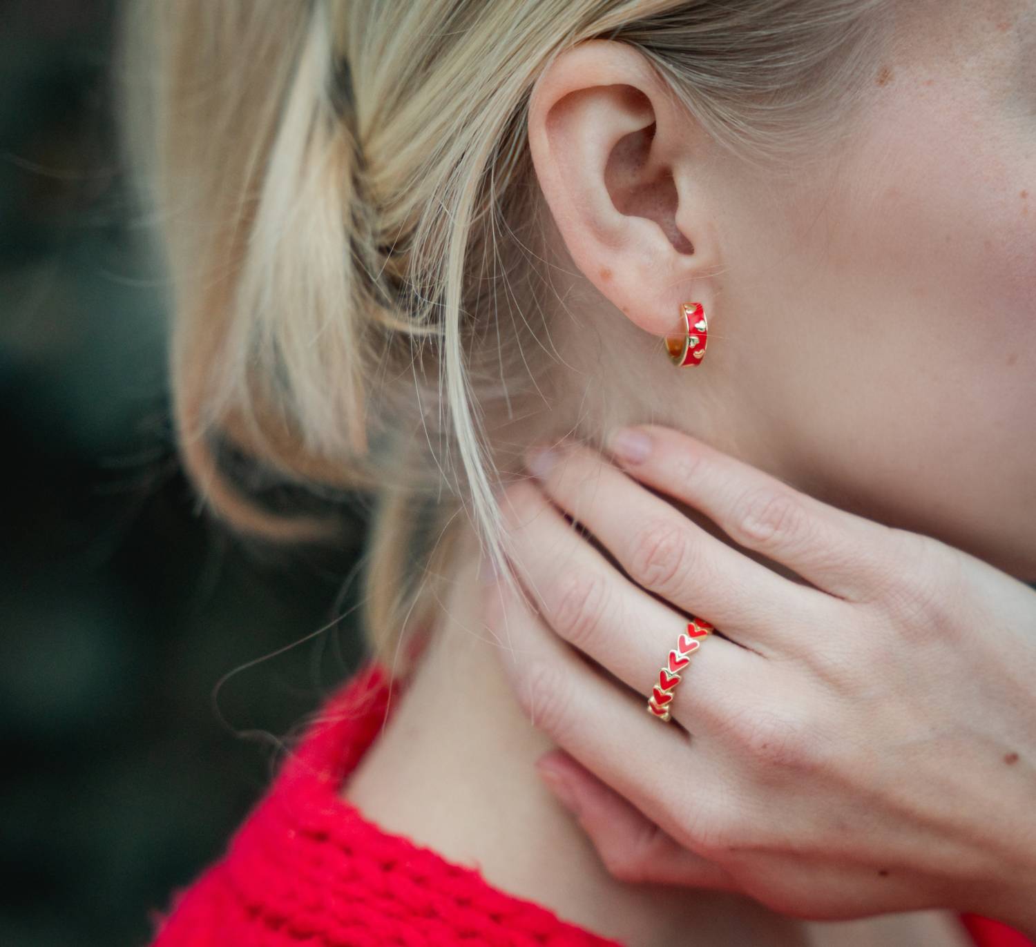 Starlette - Women's Sweetheart Hoop Earrings