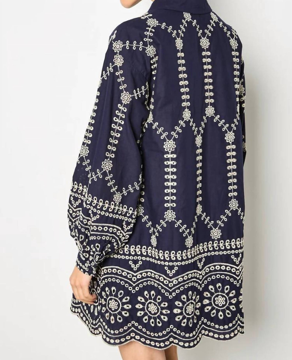 Apricot - Broderie Swing Shirt Dress
