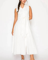Meet Me In Santorini - Poplin Shirt Dress