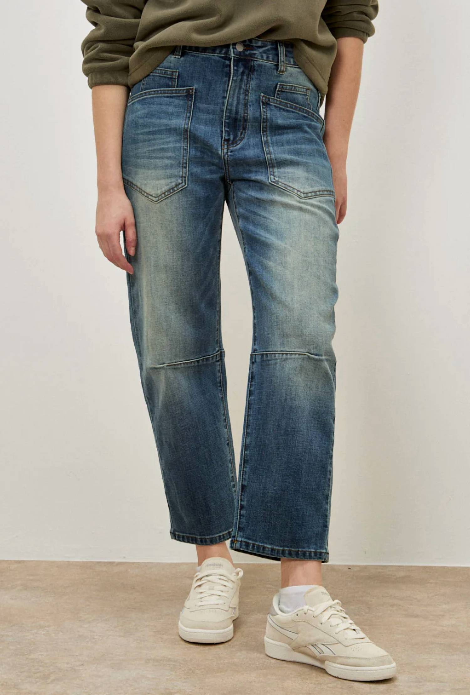 Apricot - Mya Utility Barrel Jean