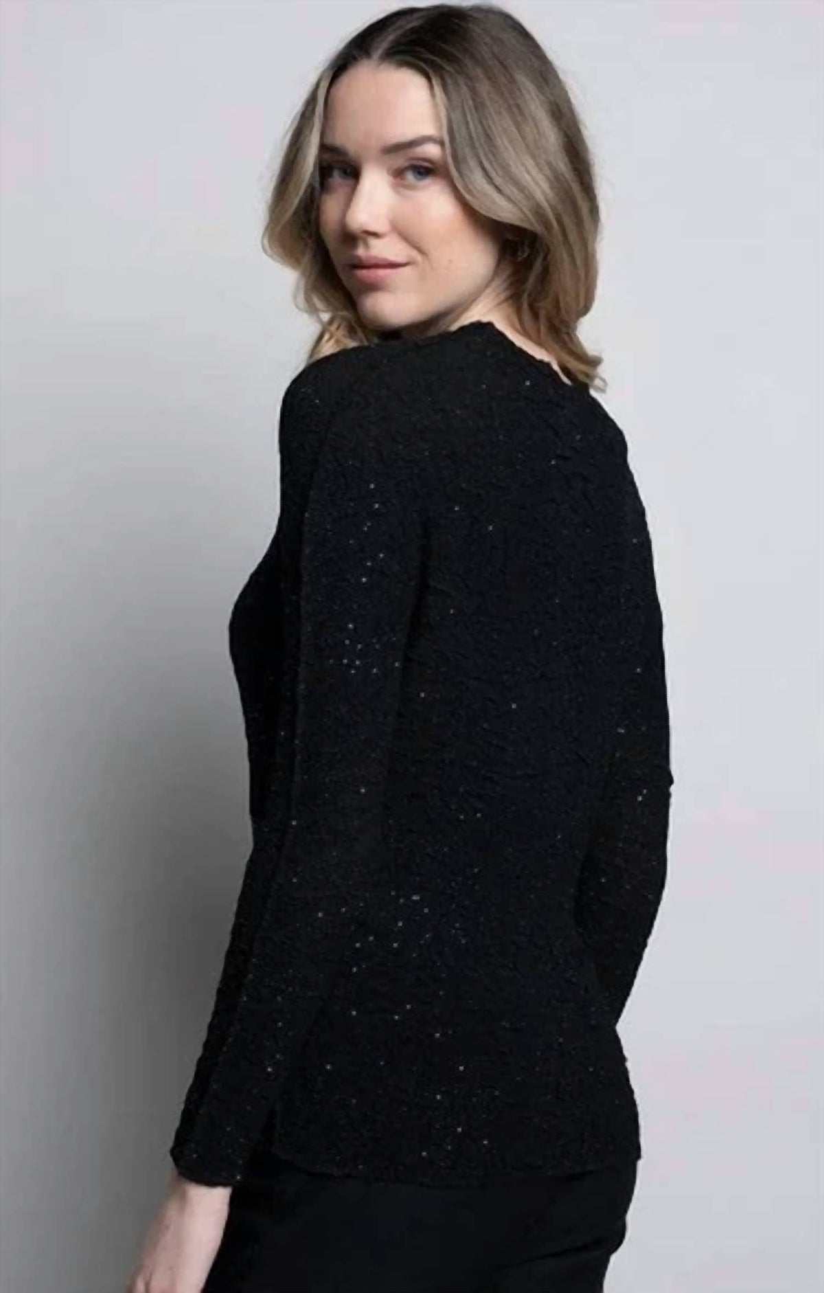 Picadilly - Women's Crinkle Glitter Top