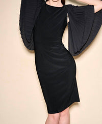 Joseph Ribkoff - Pleated Sleeve Sheath Dress