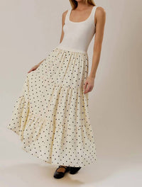 Sunday Edition - Mixed Media Dotted Dress