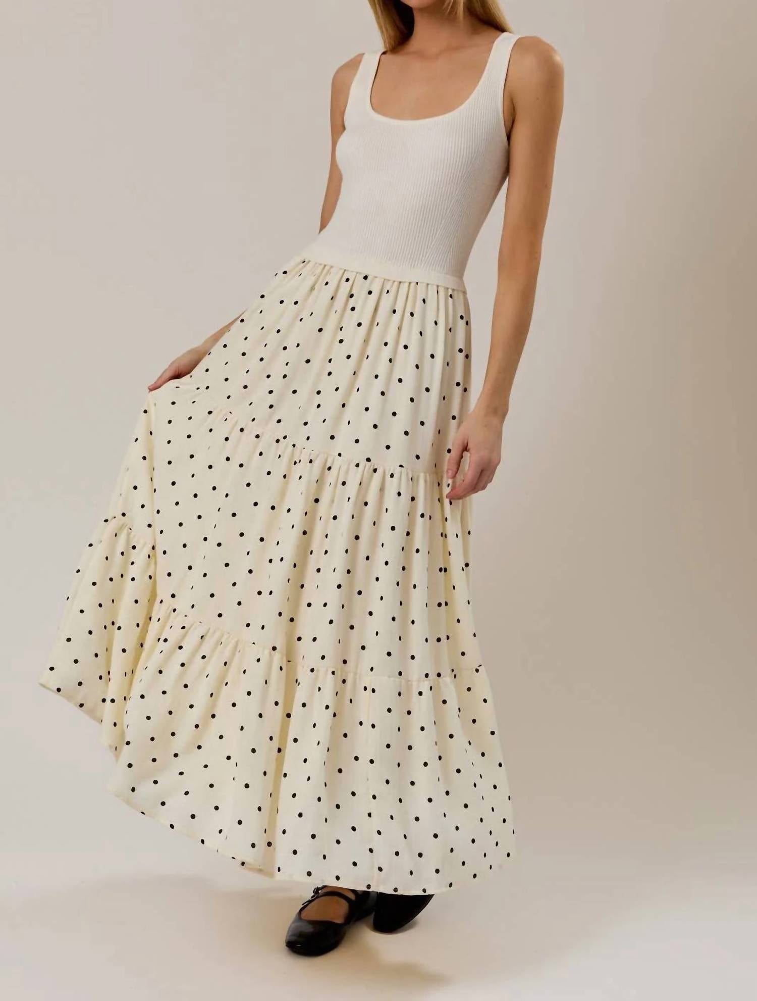Sunday Edition - Mixed Media Dotted Dress