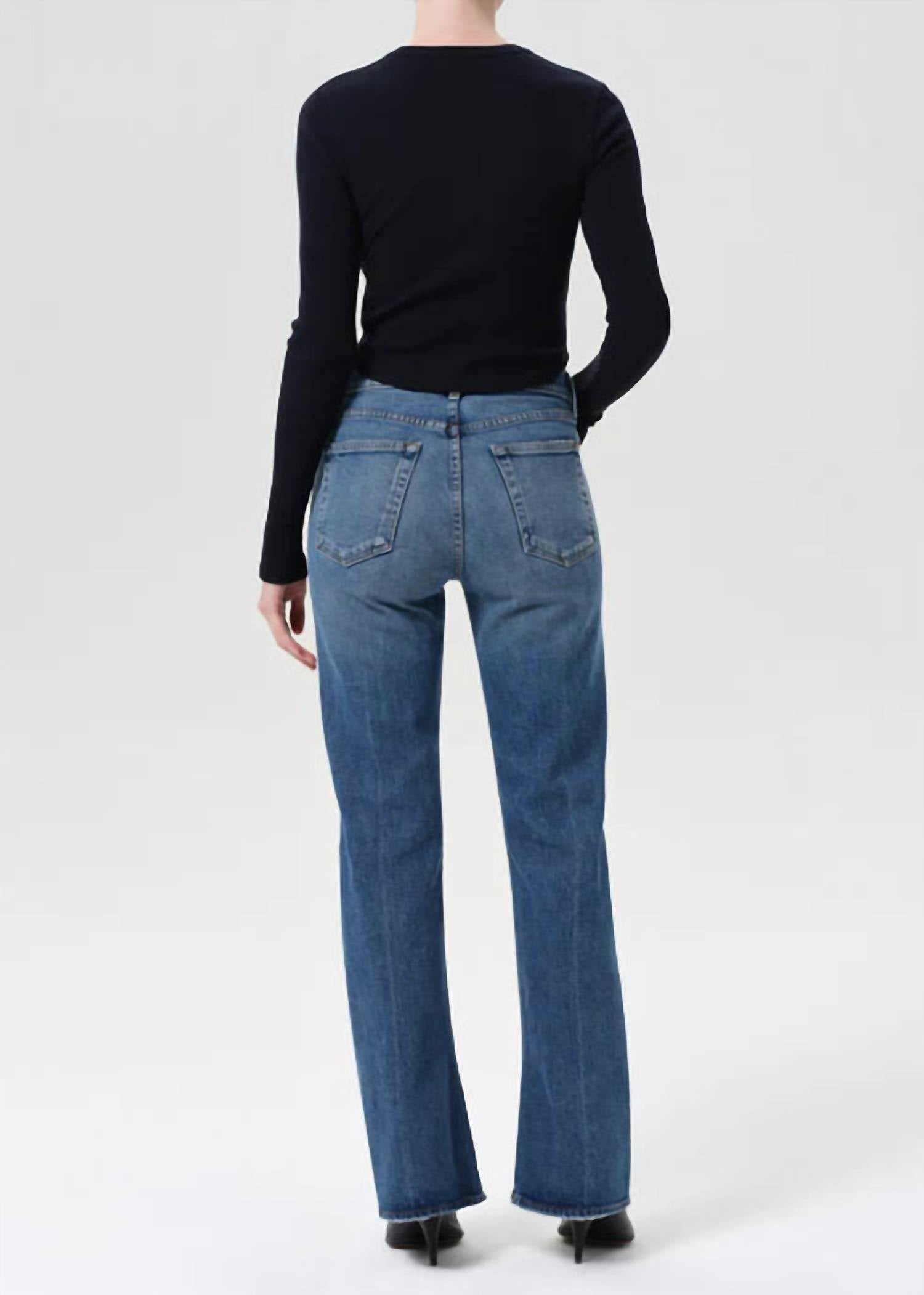 AGOLDE Kick Boot Jeans in curve - women's jeans - alternate view