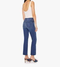 Mother Mid Rise Smokin Double Flood Jeans in start your engines 3 - women's jeans - alternate view