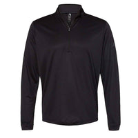 adidas Men's Lightweight Quarter Zip Top in heather black - men's sweater - alternate view