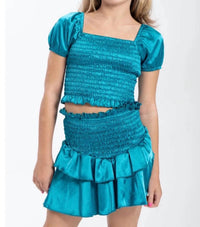 Cheryl Creations - Women's Amber Smocked Ruffle Top