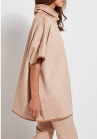 Lysse - Women's Velveteen Reversible Suede Poncho