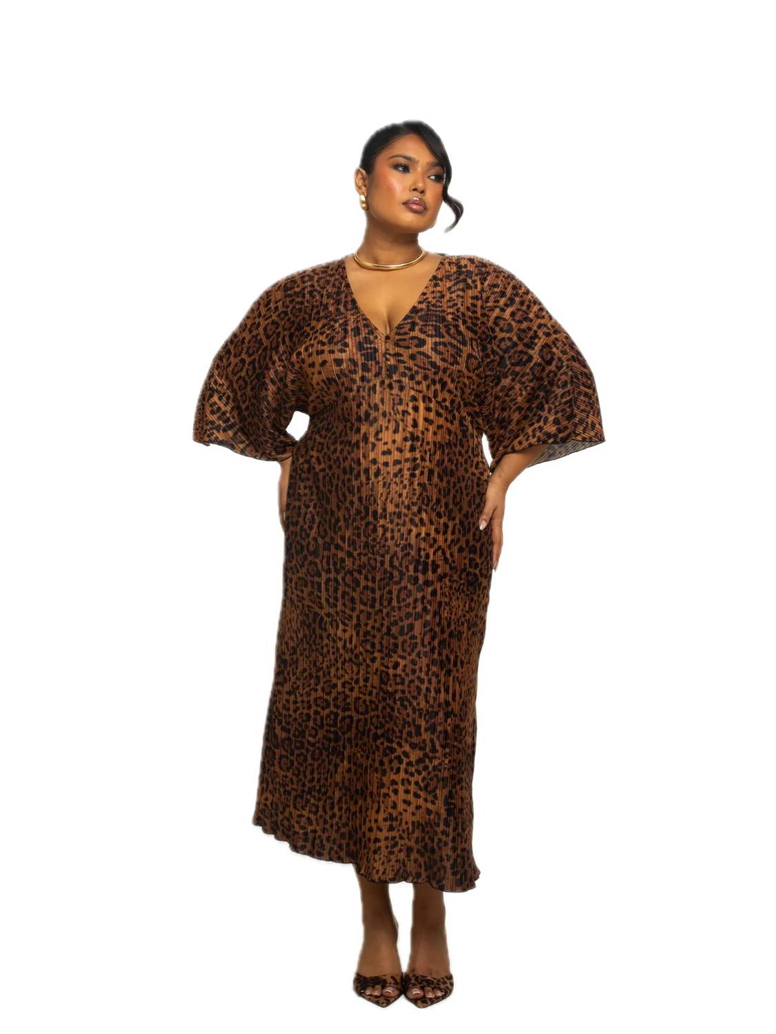 Fashion Szn Curve - Leopard Print Midi Dress