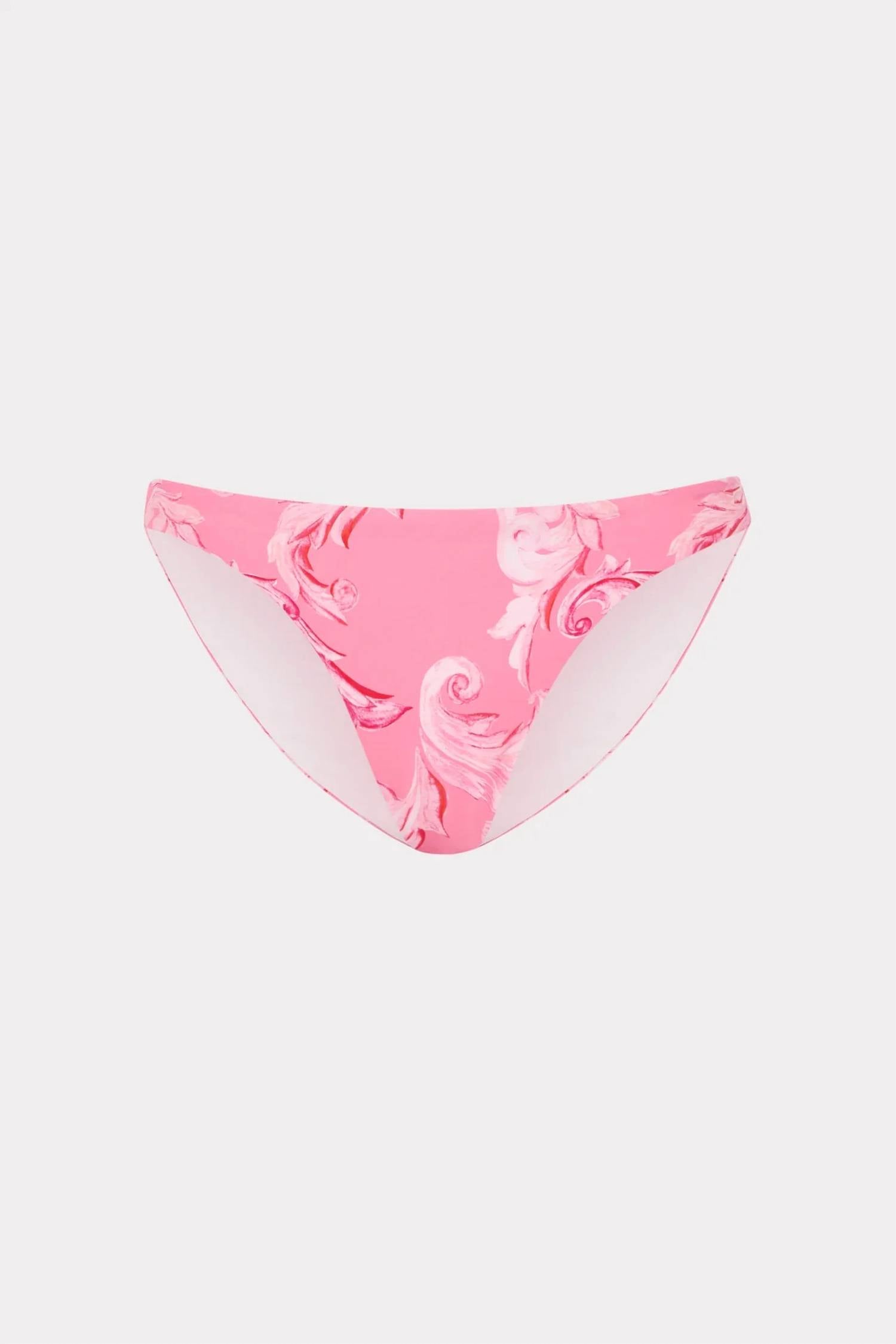 MILLY Women's Canopee Bikini Bottom in pink - women's bikini bottom - detail view
