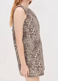 little lies Ashley Mini Dress in leopard - women's dress - detail view