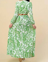 The Sang - Camille Chiffon O Ring Detail Floral Dress
