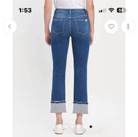 Vanilla Monkey - Vervet High Rise Cuffed Slim Straight Jeans