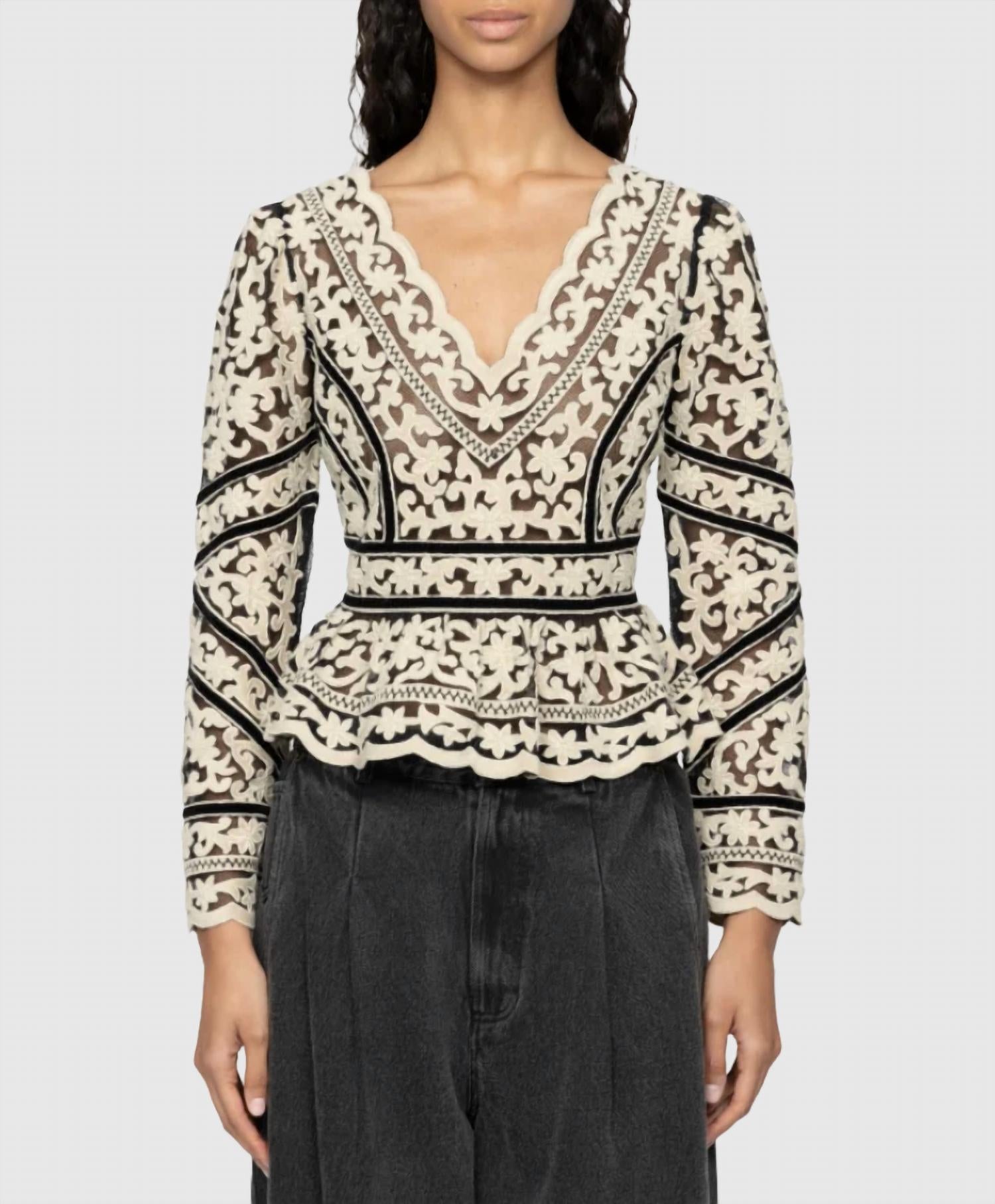 Sea - Bea Embroidery Top