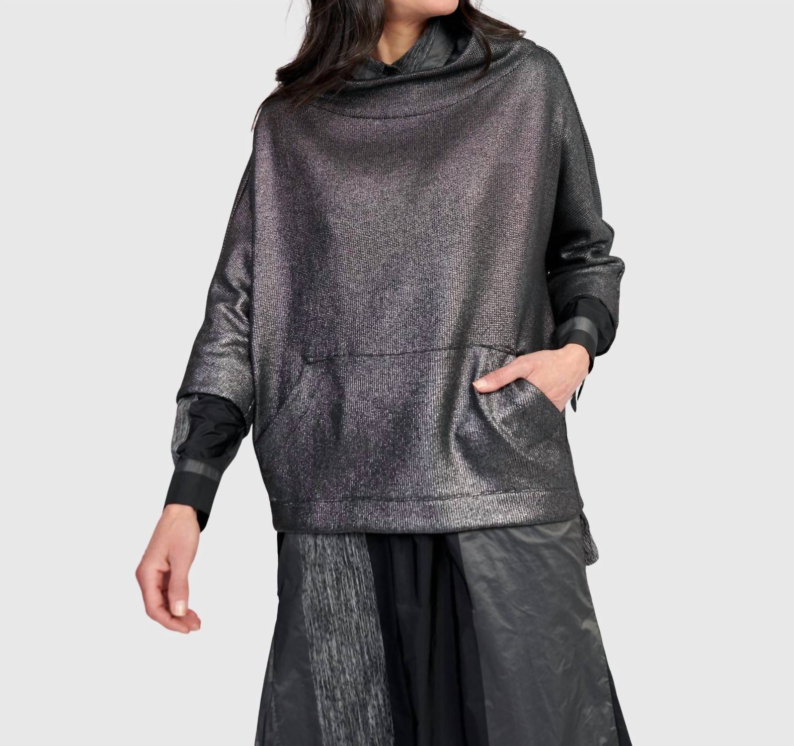 ALEMBIKA Roxy Pullover Top in silver - women's blouse - view 6