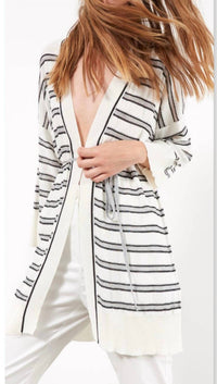 B-Yu - Striped Cardigan