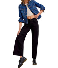 Hidden - No Collar Fashion Trucker Jacket