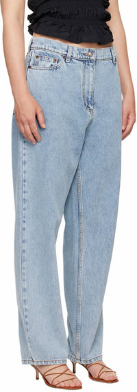Magda Butrym Loose-leg Jeans in blue - women's jeans - detail view