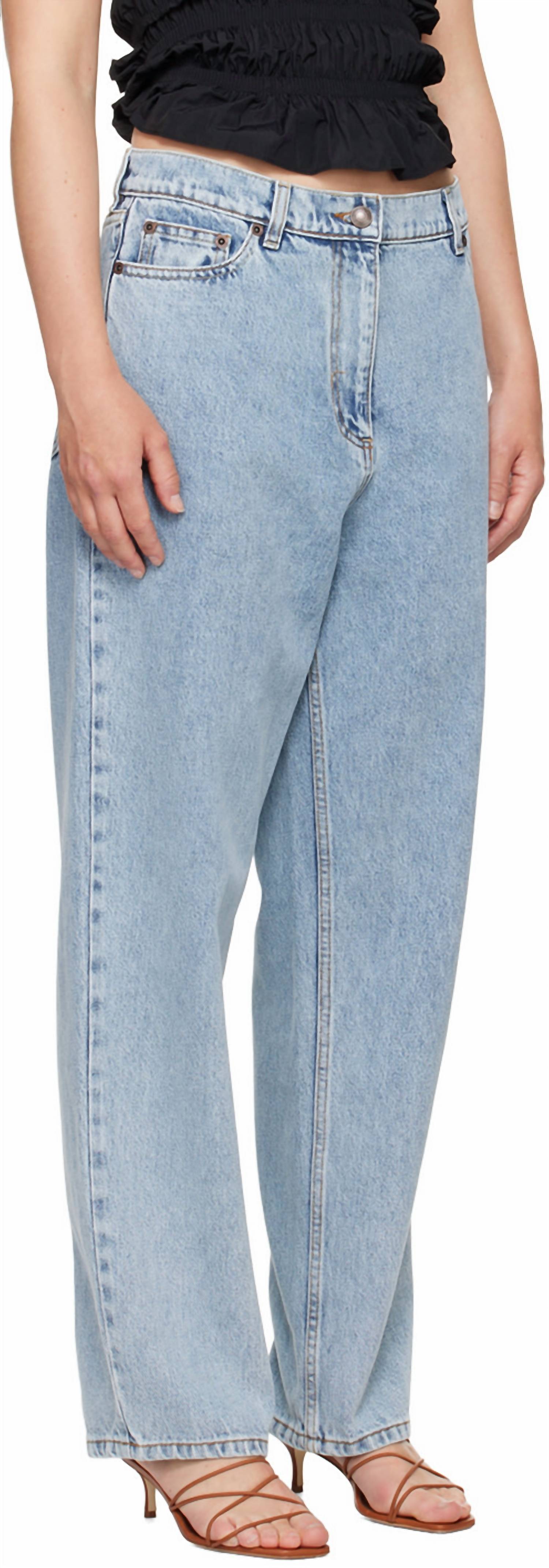 Magda Butrym Loose-leg Jeans in blue - women's jeans - detail view