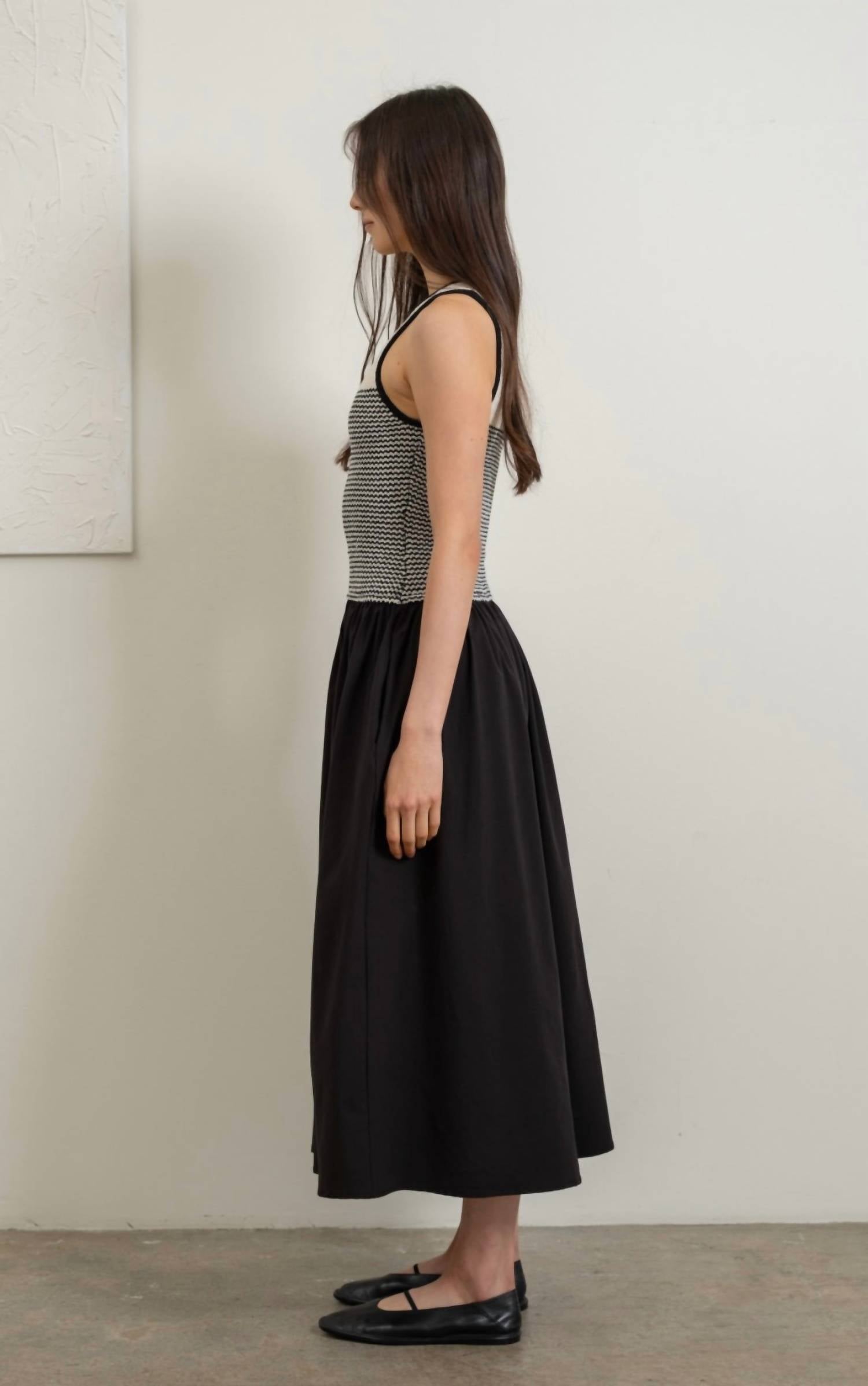 Heyson - Two-tone Woven Midi Dress