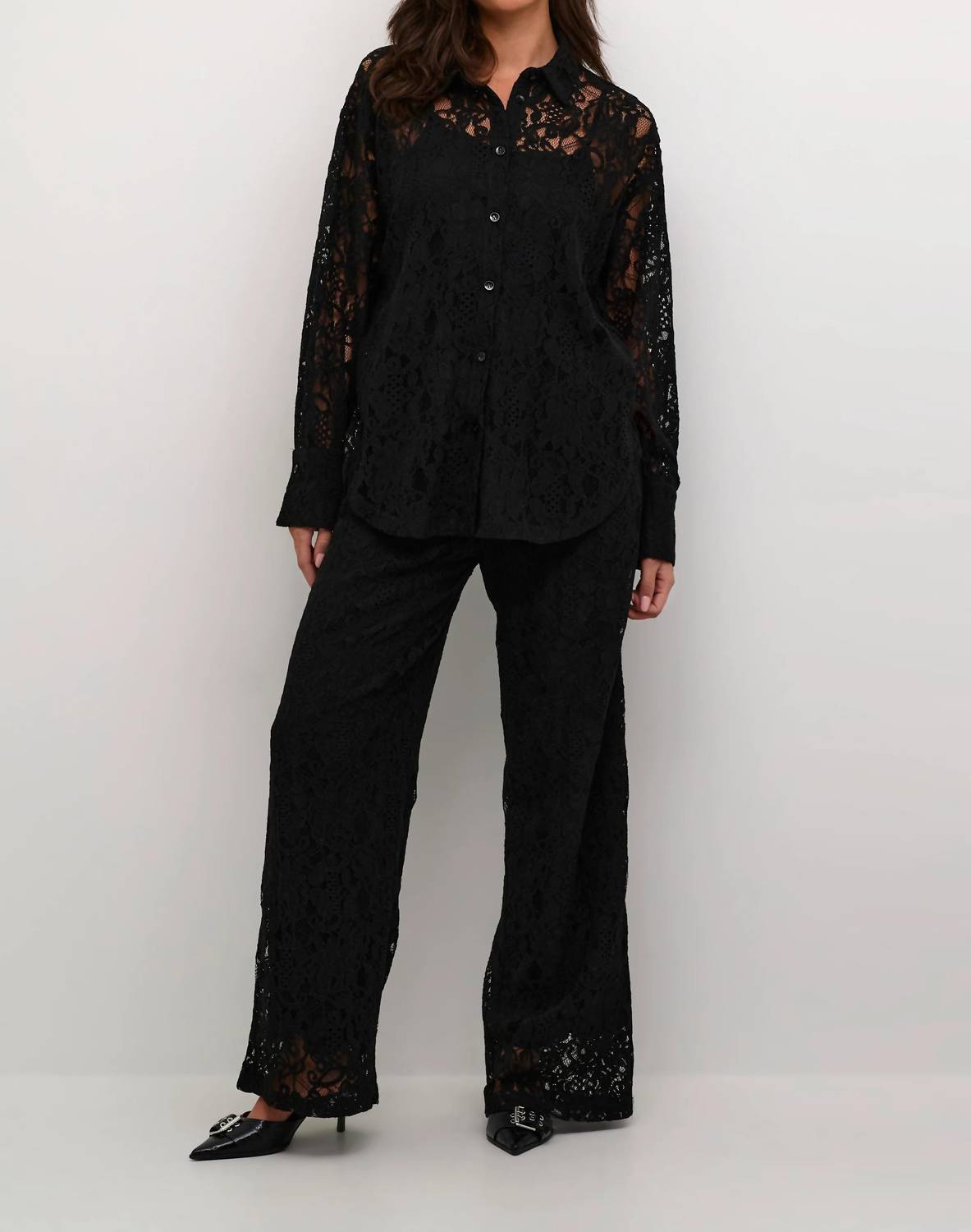 Kaffe - Kanelly Lace Collared Shirt