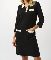 Joseph Ribkoff - Shirt Collar Knit Dress