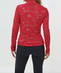 Anatomie - Lace Stacey 1/4 Zip Long Sleeve Top
